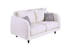 Pietra Beyaz 2'li Koltuk, Gri Kırlent