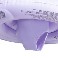 Swim Essentials Bebek Sırt Destekli Yüzme Simidi, Lila Leopard (0-1 Yaş)