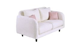 Pietra Beyaz 2'li Koltuk, Pembe Kırlent