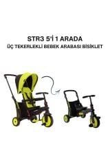 SmarTrike STR3 Plus 5’i 1 Arada Modüler Katlanabilir Bebek Arabası ve Üç Tekerlekli Bebek Bisikleti - Green