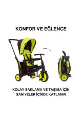 SmarTrike STR3 Plus 5’i 1 Arada Modüler Katlanabilir Bebek Arabası ve Üç Tekerlekli Bebek Bisikleti - Green