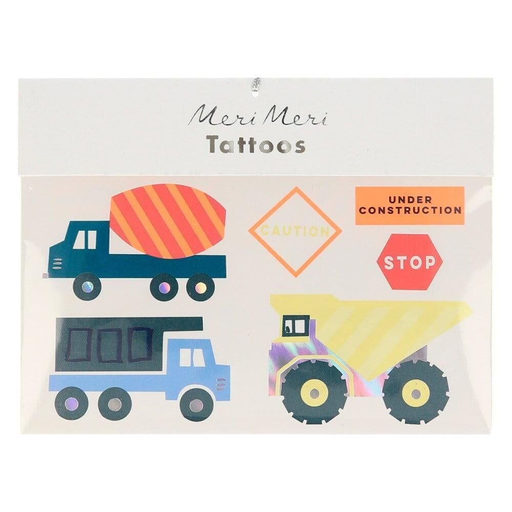 Meri Meri - Construction Tattoos - İnşaat Geçici Dövmeler