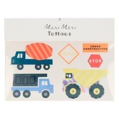 Meri Meri - Construction Tattoos - İnşaat Geçici Dövmeler