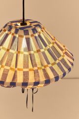 Nobodioz Yumi Aydınlatma Şapkası, 50cm çap, Blue Mustard Mosaic