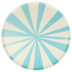 Meri Meri - Mixed Stripe Dinner Plates - Renkli Çizgili Tabaklar - L - 8'Li
