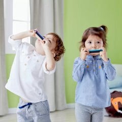 Classic World Ahşap Mızıka - Mavi