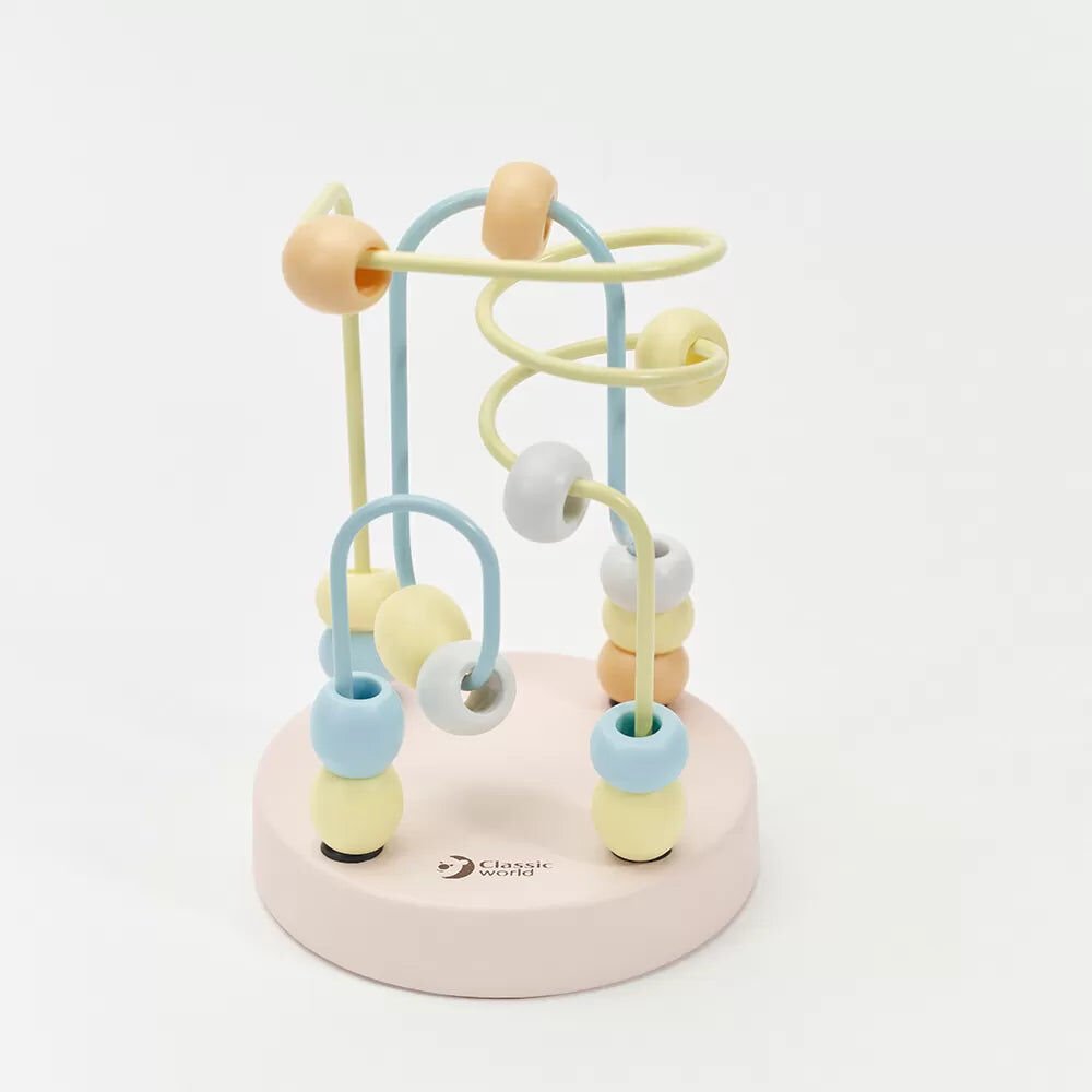 Classic World Ahşap Boncuklu Labirent - Pudra