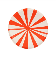Meri Meri - Mixed Stripe Side Plates - Karışık Çizgili Tabaklar - M - 8'Li