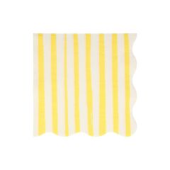 Meri Meri - Yellow Stripe Napkins - Sarı Çizgili Peçete - L- 16'Lı