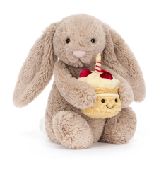 Jellycat Tavşan Uyku Arkadaşı, Doğumgünü Bej (Orta)