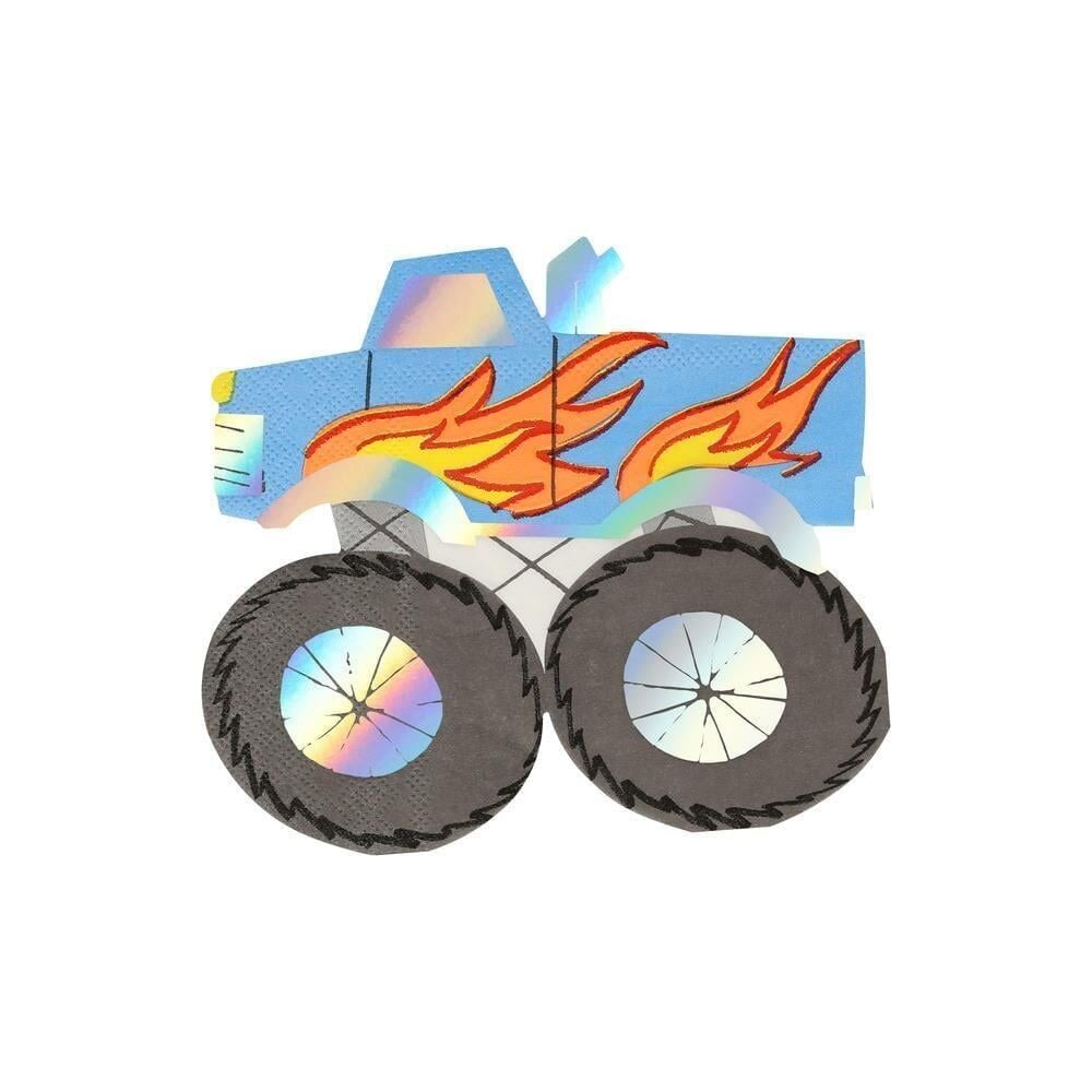 Meri Meri - Monster Truck Peçeteler - 16 Adet