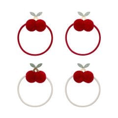Mimi & Lula Pom Pom Cherries 4'lü Lastik Toka