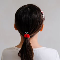 Mimi & Lula Pom Pom Cherries 4'lü Lastik Toka