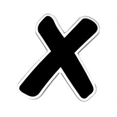 LIGHT PLUS NINE Rozet Harf / X