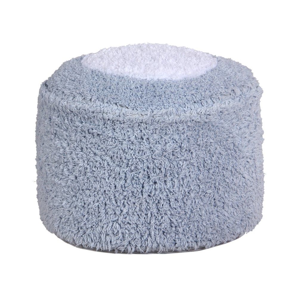 Puf, Marshmallow Yuvarlak Pudra Mavi