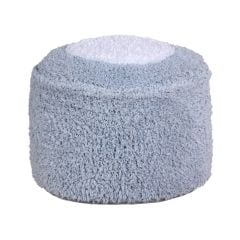 Puf, Marshmallow Yuvarlak Pudra Mavi