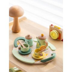 Classic World Ahşap Vintage Çay Seti