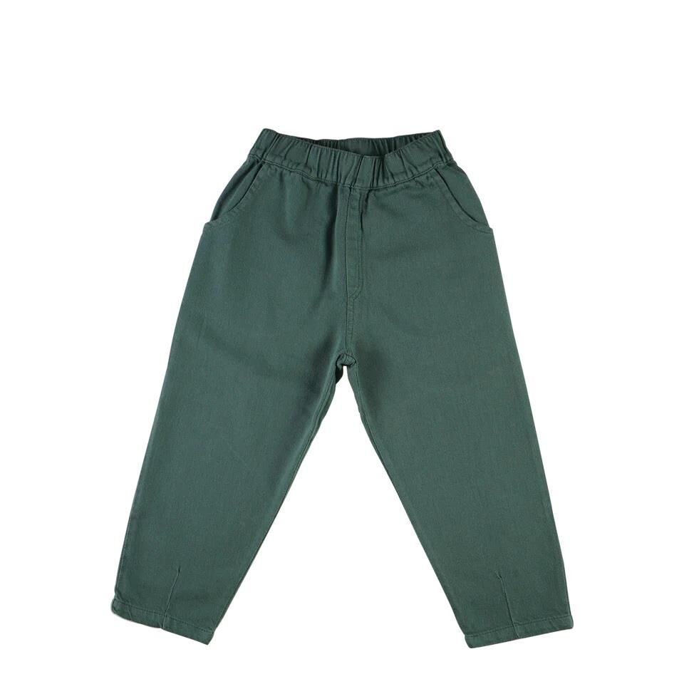 Little Yucca Kanvas Slouchy Pantolon, Derin Yeşil