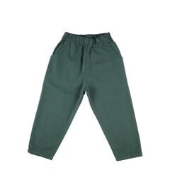 Little Yucca Kanvas Slouchy Pantolon, Derin Yeşil