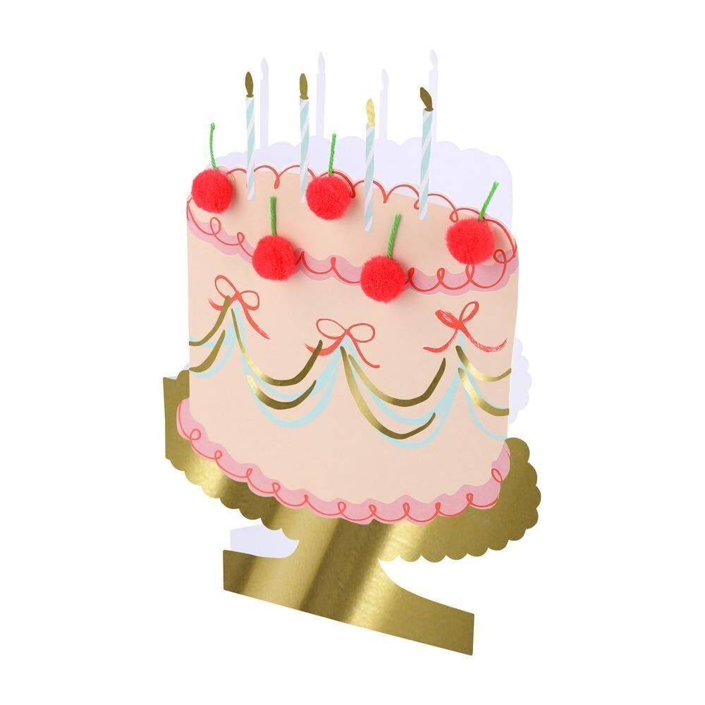 Meri Meri - Kirazlı Pasta Tebrik Kartı