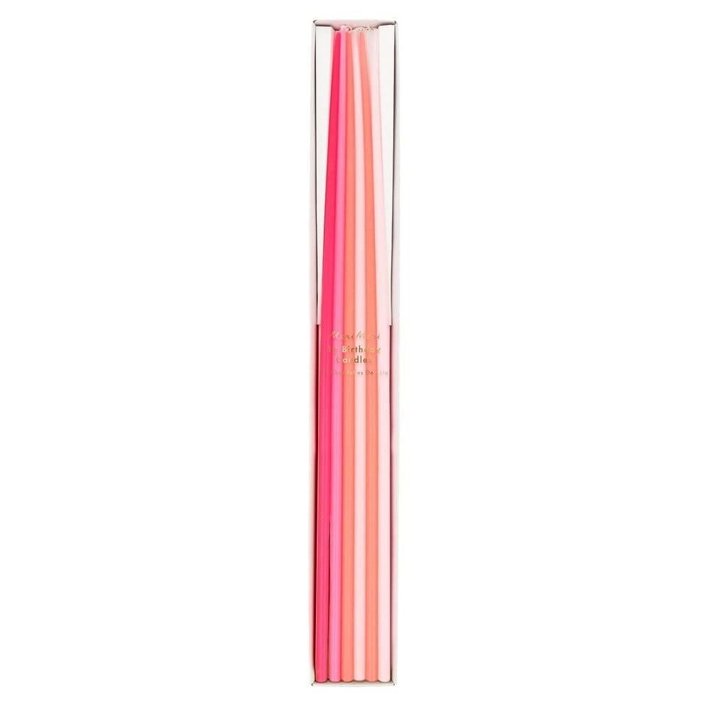Meri Meri - Pink Tall Tapered Candles - Pembe Uzun Mumlar
