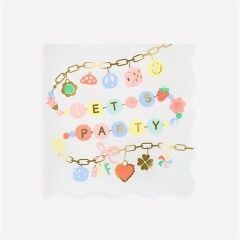 Meri Meri - Charm Party Large Napkins - Bikelik Partisi Peçeteler - L - 16 Adet
