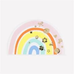 Meri Meri - Charm Party Rainbow Napkins - Bileklik Partisi Gökkuşağı Peçeteler - 16 Adet