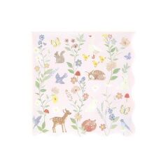 Meri Meri - Little Animals Large Napkins - Minik Hayvanlar Peçeteler - L - 16 Adet