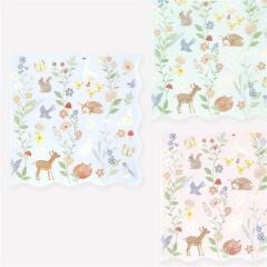 Meri Meri - Little Animals Large Napkins - Minik Hayvanlar Peçeteler - L - 16 Adet