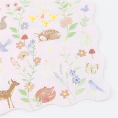 Meri Meri - Little Animals Large Napkins - Minik Hayvanlar Peçeteler - L - 16 Adet