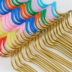 Meri Meri - Gold Dipped Swirly Candles - Altın Detaylı Renkli Kıvrımlı Mumlar - 20 Adet