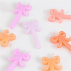 Meri Meri - Mini Bow Candles - Mini Fiyonk Mumlar - 10 Adet