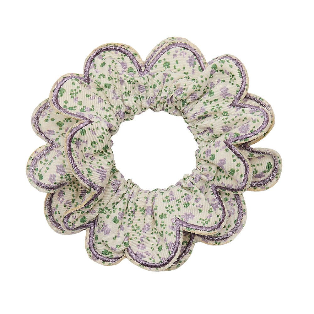 Mimi & Lula Scalloped Floral Scrunchie Lastik Toka