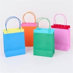 Meri Meri - Bright Fringed Party Bags - Parlak Saçaklı Parti Çantaları - 8 Adet