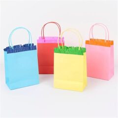 Meri Meri - Bright Fringed Party Bags - Parlak Saçaklı Parti Çantaları - 8 Adet