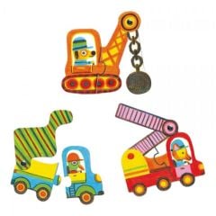 Djeco İkili Puzzle, Vehicles