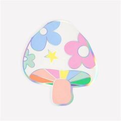 Meri Meri - Groovy Mushroom Napkins - Modern Mantar Desenli Peçeteler - 16 Adet