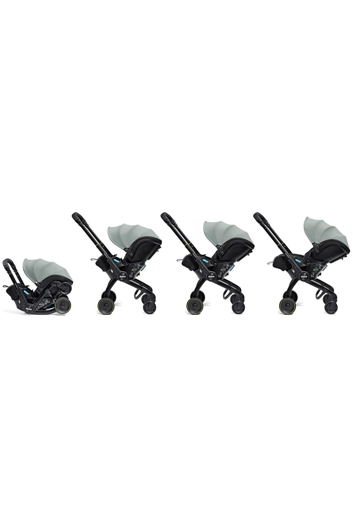 Doona X Bebek Arabasına Dönüşen Tekerlekli Gr 0 i-Size 3 Yatış Pozisyonlu Ana Kucağı Oto Koltuğu - Dusty Sage