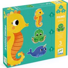 Djeco Dev Puzzle, Deniz Canlıları 4-6-9 Parça