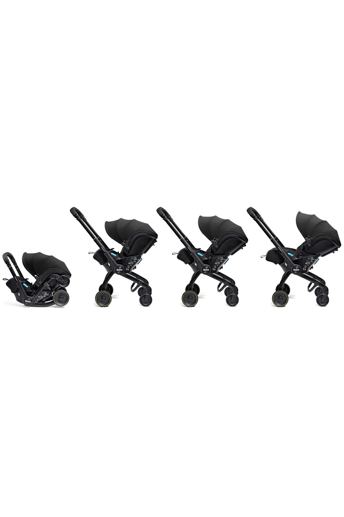 Doona X Bebek Arabasına Dönüşen Tekerlekli Gr 0 i-Size 3 Yatış Pozisyonlu Ana Kucağı Oto Koltuğu - Nitro Black