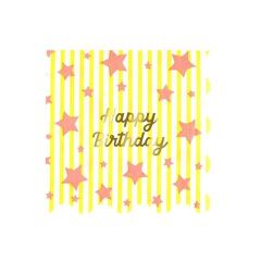 Meri Meri - Bright Star Happy Birthday Large Napkins - Parlak Yıldız Happy Birthday Peçeteler - L - 16 Adet