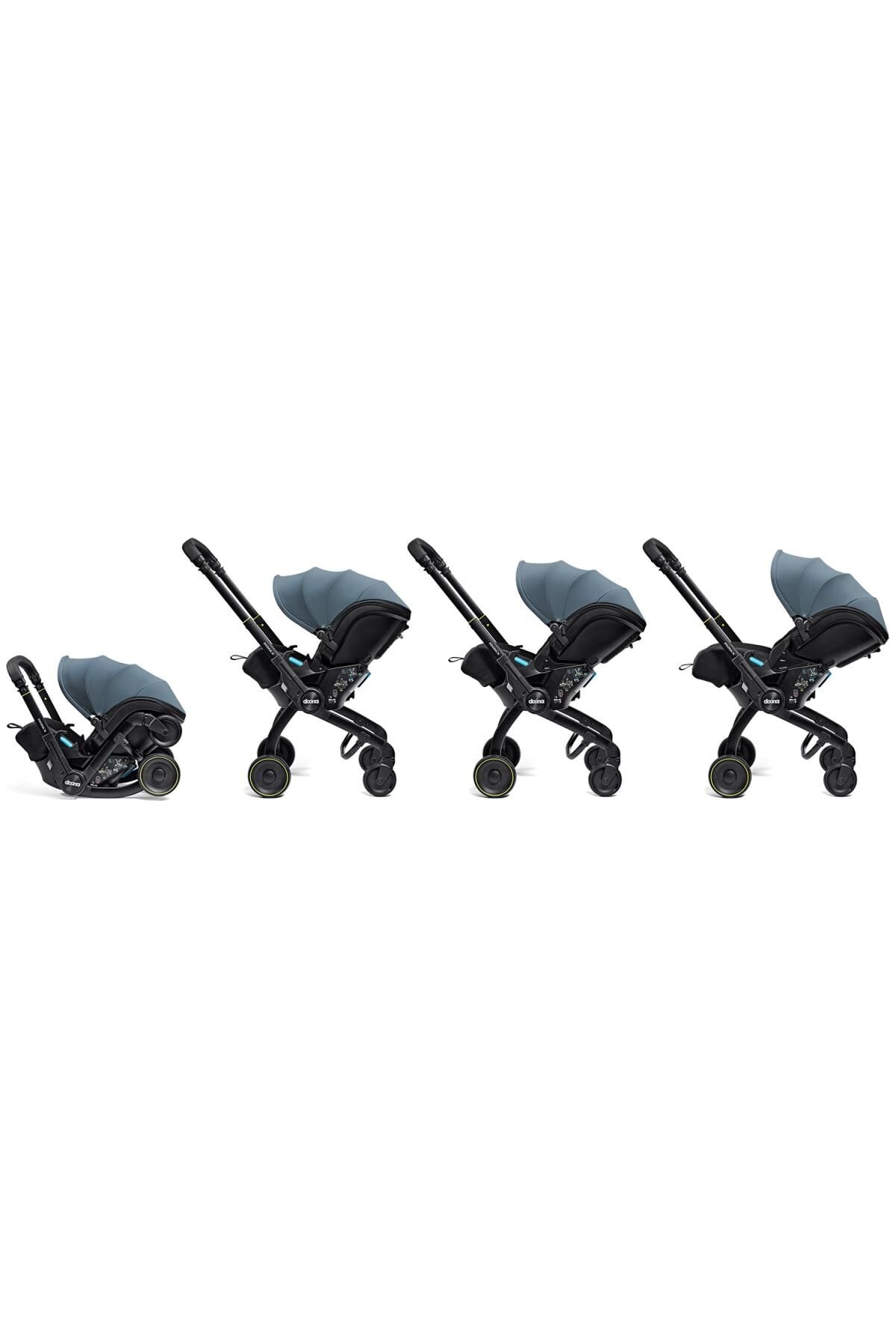 Doona X Bebek Arabasına Dönüşen Tekerlekli Gr 0 i-Size 3 Yatış Pozisyonlu Ana Kucağı Oto Koltuğu - Ocean Blue
