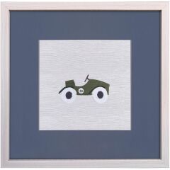 Atelier Mignon Vintage Cars Nakış Kare Tablo, Yeşil