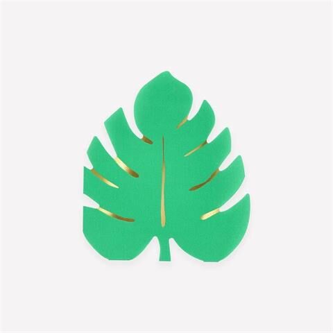 Meri Meri - Tropical Leaf Napkins - Tropikal Yaprak Peçeteler - 16 Adet