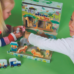 FLOSS & ROCK Ahşap Figürlü Oyun Kutuları/Jungle