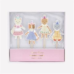Meri Meri - Kitten Club Candles - Kedi Kulübü Mumlar - 4 Adet