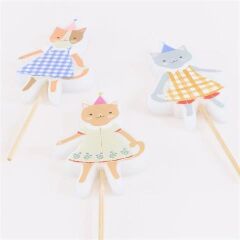 Meri Meri - Kitten Club Candles - Kedi Kulübü Mumlar - 4 Adet