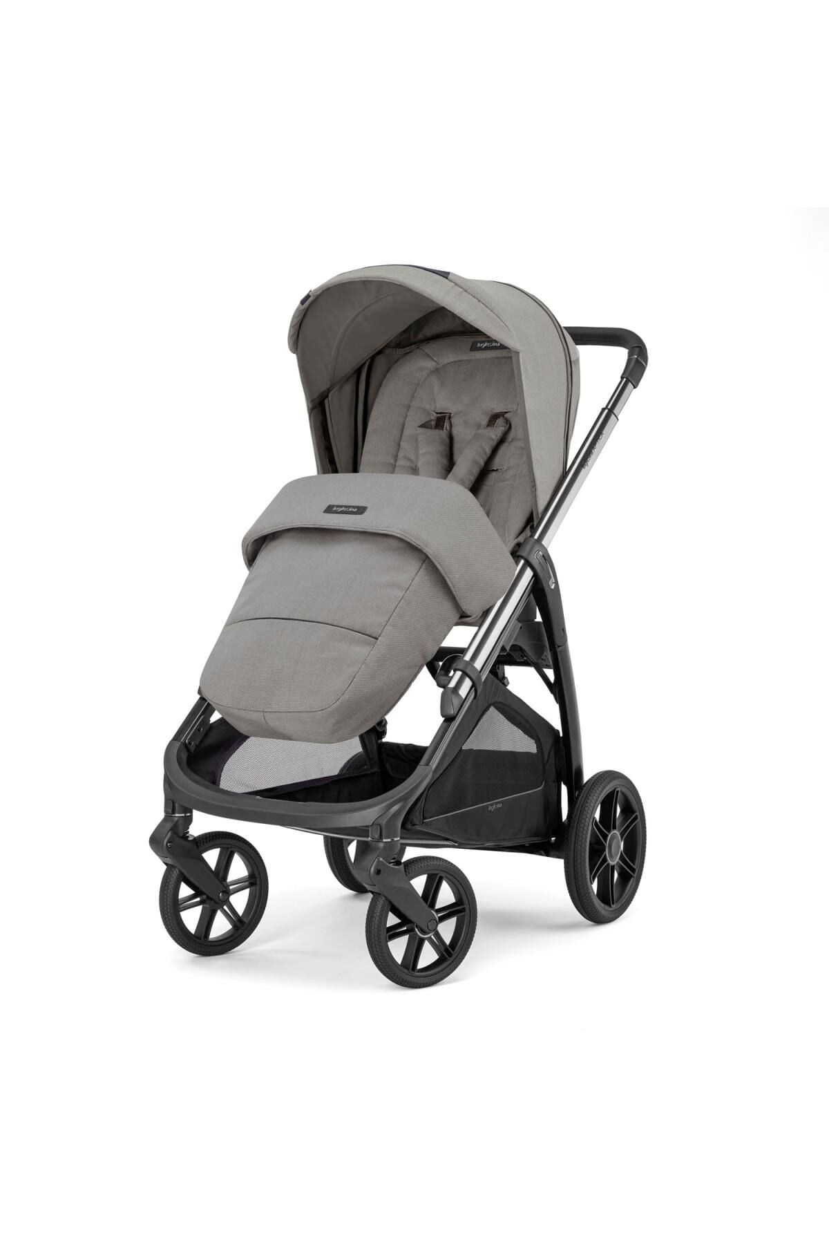 Inglesina Aptica Glam Tek El Tek Hamle ile Katlanıp Açılan Çift Yön Bebek Arabası - Platinum Grey