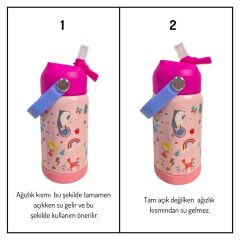 FLOSS & ROCK Paslanmaz Çelik Pipetli Suluk / Dino