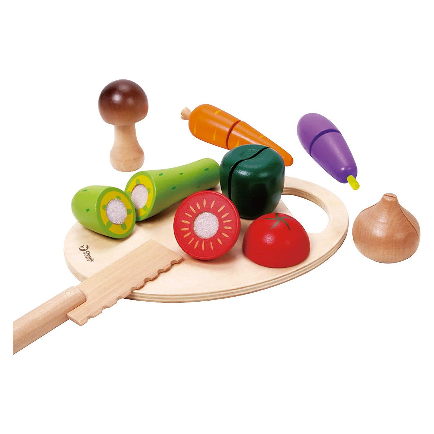 Classic World Ahşap Meyve Sebze Kesme Oyunu 16 Parça